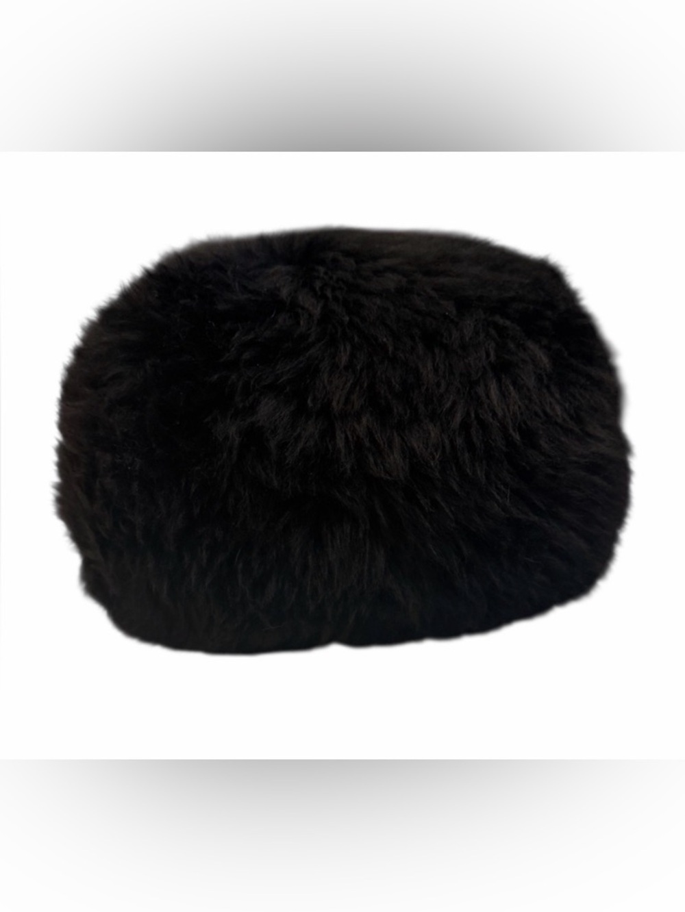 Vintage Beimar Black Tuscan Italian Dyed Lamb Fur Winter Hat Made in Italy